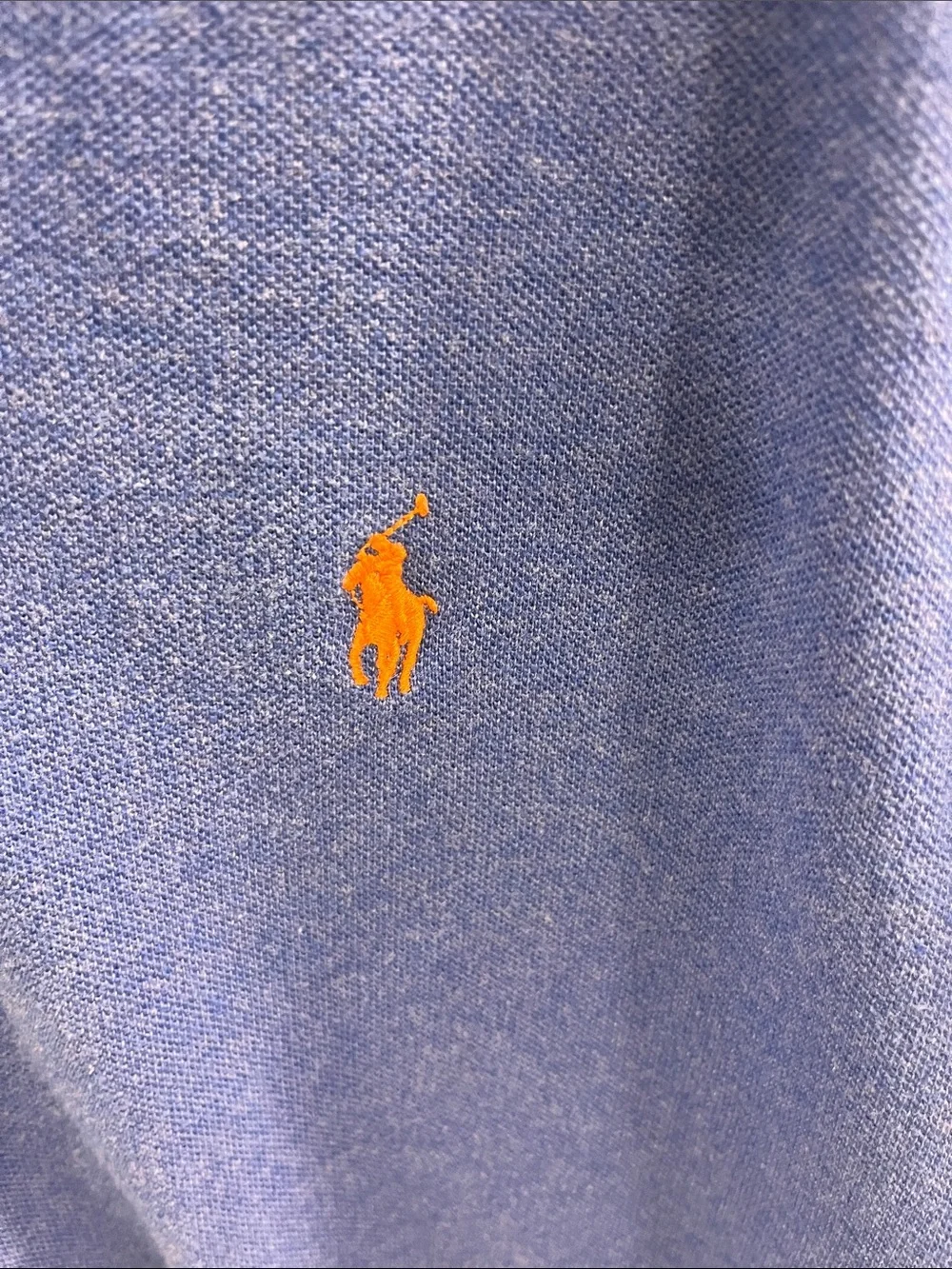 Polo by Ralph Lauren Royal Blue Short Sleeve Polo with Orange Logo